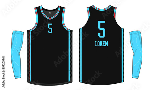 Basketball jersey template vector mockup