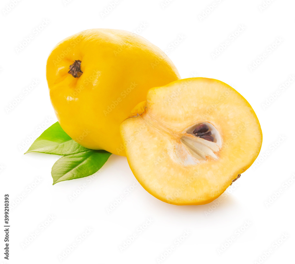 quince fruit on white isolated background