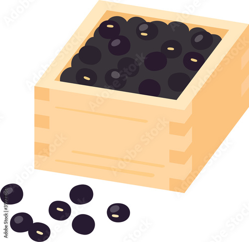升に入った黒豆
