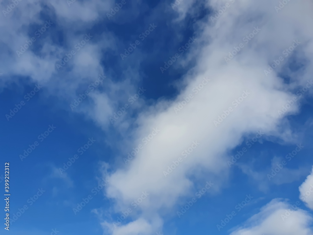 The bright blue sky and fluffy white clouds are the beauty of nature. The atmosphere of the sky in the calm evening has no sunlight.
The bright blue sky and fluffy white clouds are the beauty of nature. The atmosphere of the sky in the calm evening has no sunlight.
