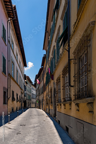 Gasse in der Altstadt von Arezzo in der Toskana  Italien 