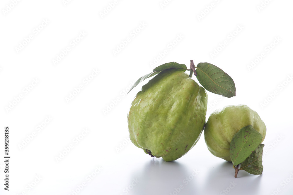 Fresh guava on a white Fresh guava on a white
