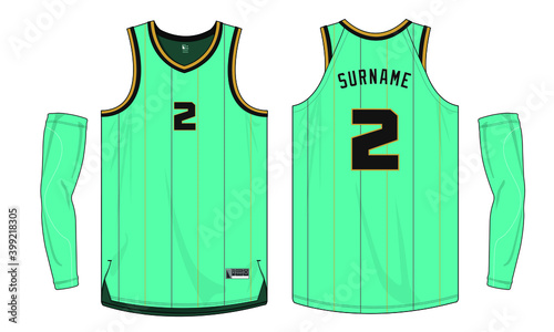 Basketball jersey template vector mockup