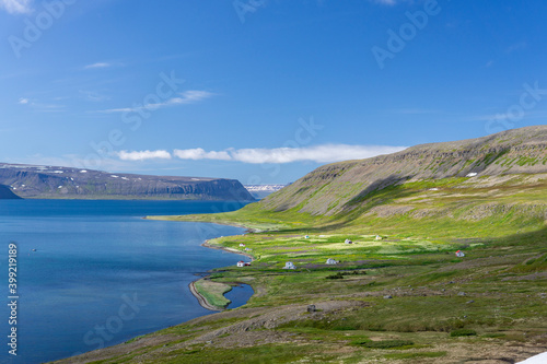 Hesteyri, the most populous village in Hornstrandir nature reserve, Westfjords, Iceland photo