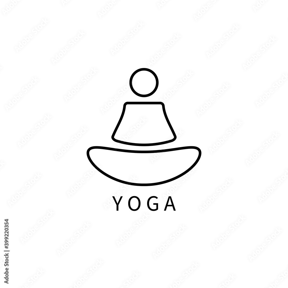 Fotografie Geometric abstract yoga icon