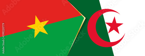 Burkina Faso and Algeria flags, two vector flags.
