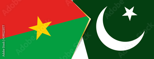 Burkina Faso and Pakistan flags, two vector flags.