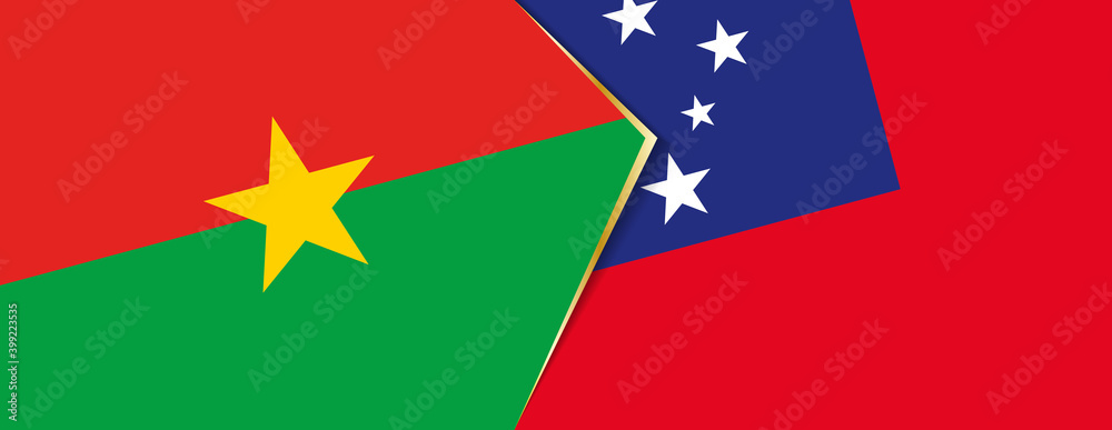 Burkina Faso and Samoa flags, two vector flags. Burkina Faso and Samoa flags, two vector flags.