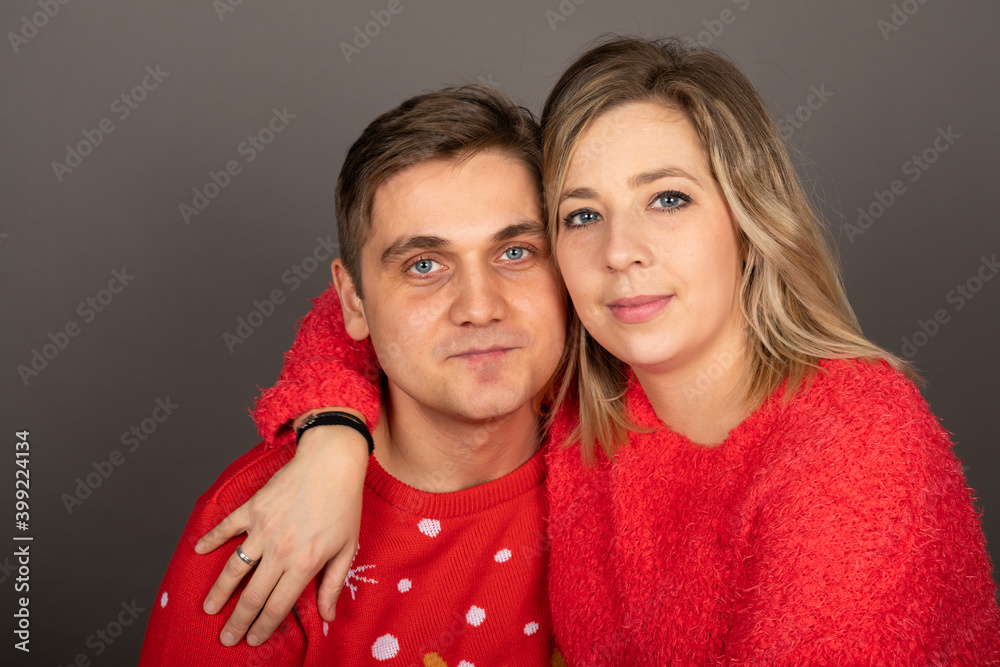 Cute couple on Christmas time Cute couple on Christmas time