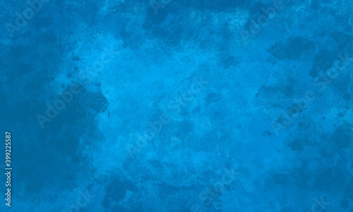 Sfondo blu acquamarina con trama nuvolosa e grunge marmorizzato, nebbia morbida e illuminazione nebulosa e colori pastello. Banner web lungo. Sbiadito al centro. photo