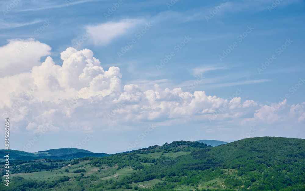 View at Rhodope mountains from ancient town Perperikon