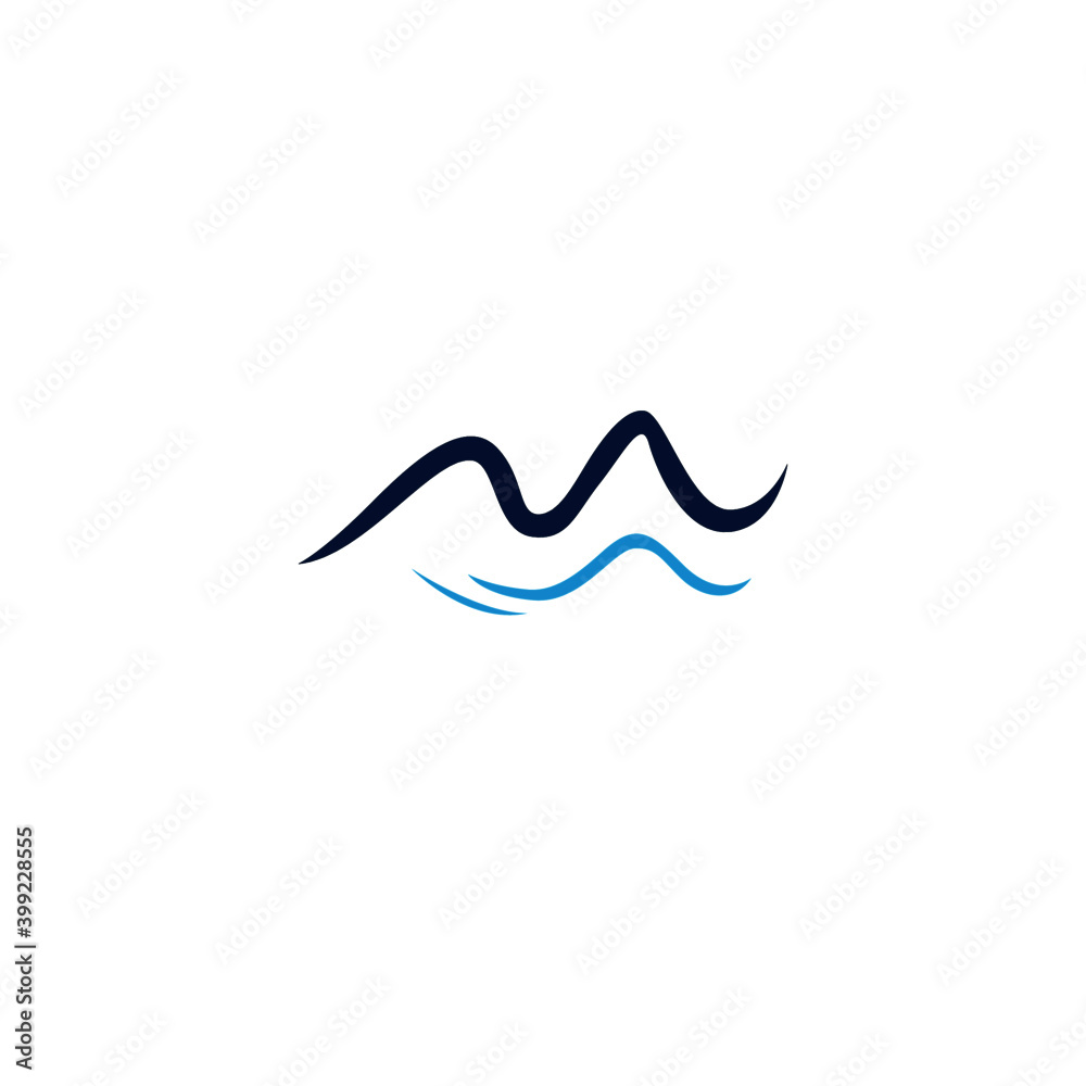 Hill with water sign, symbol, art, logo isolated on white Hill with water sign, symbol, art, logo isolated on white