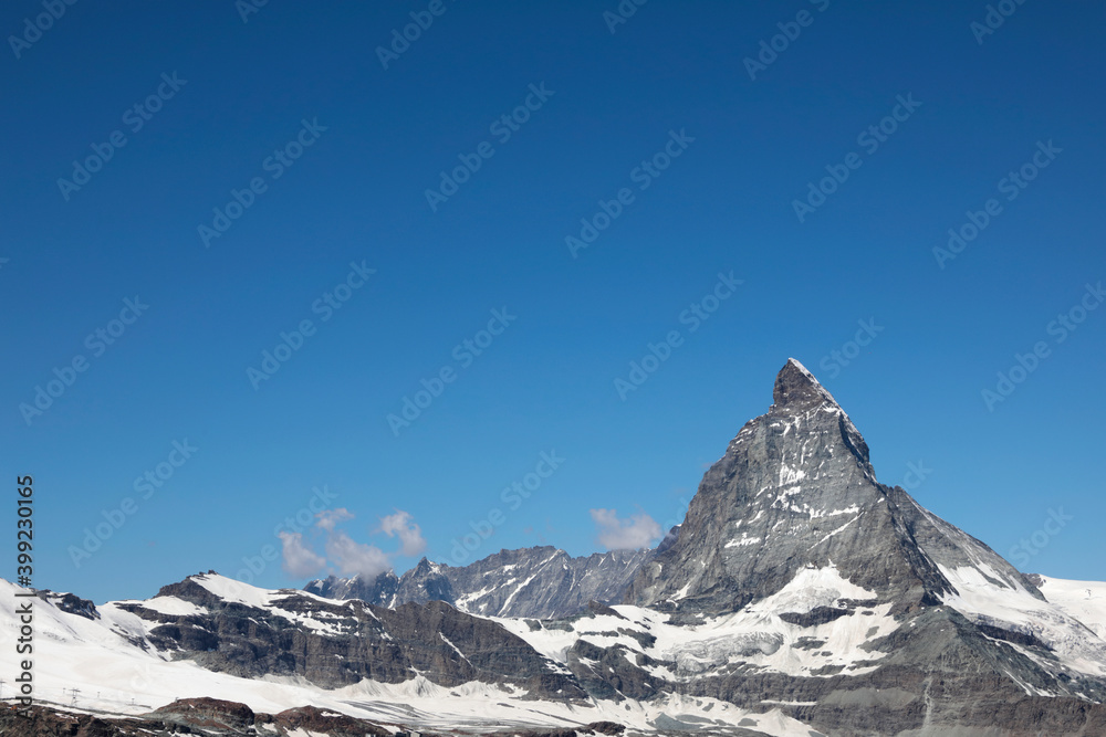 View to the beautiful Matterhorn mountain