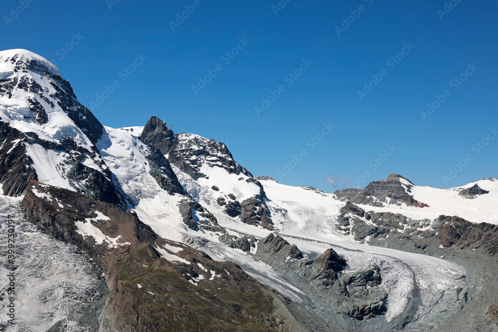 Breithorn and Klein Matterhorn mountains