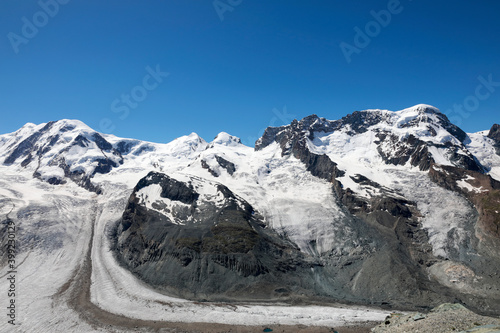 Dufourspitze mountain and Monte Rosa