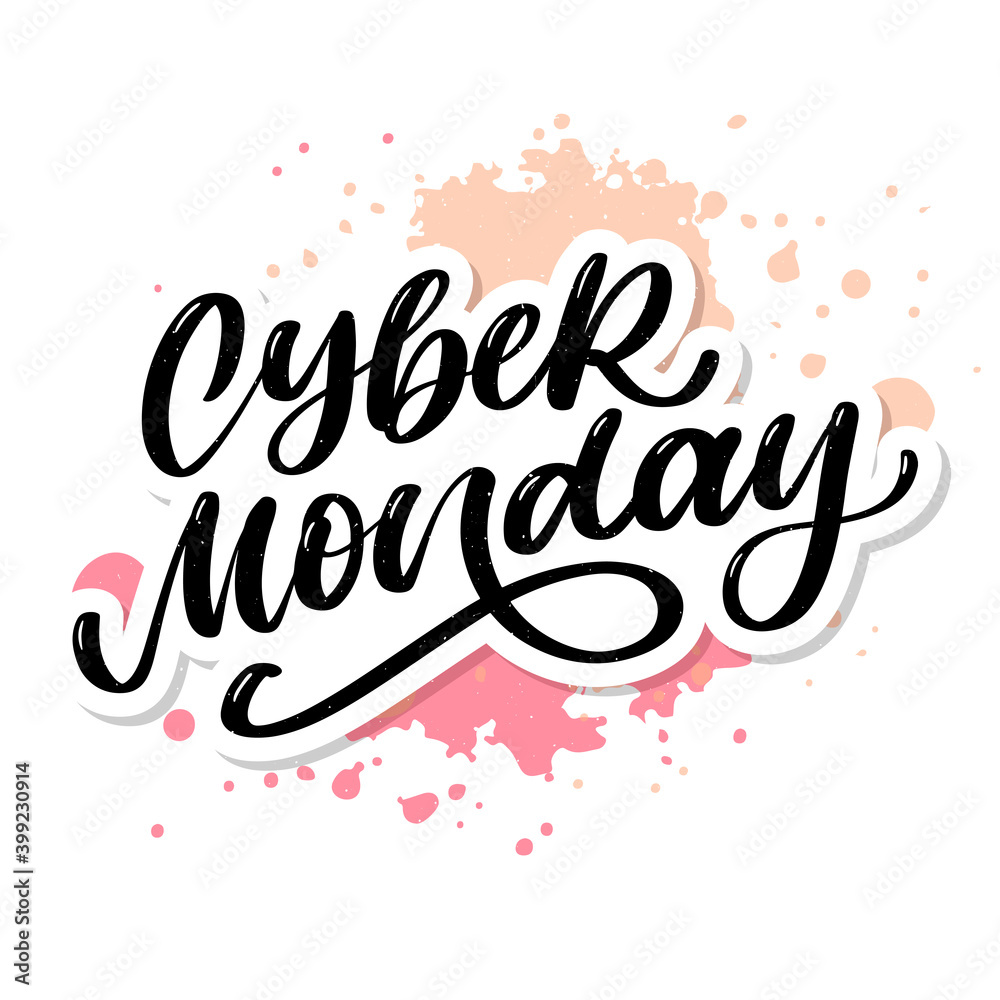 Cyber Monday Vector lettering calligraphy text brush Cyber Monday Vector lettering calligraphy text brush