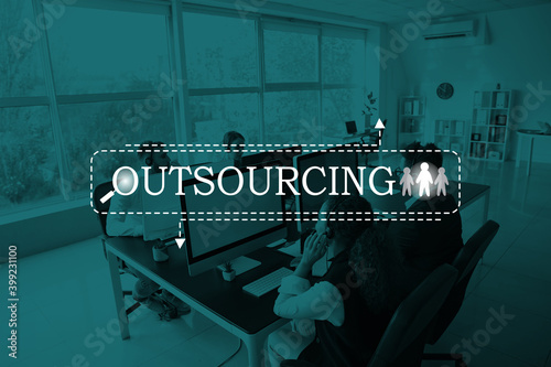 Team of technical support a...