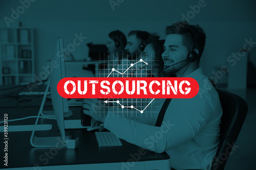 Team of technical support a...