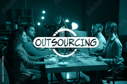 Team of technical support a...
