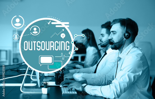 Team of technical support a...