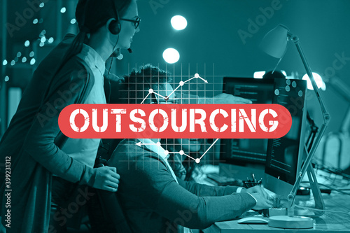 Team of technical support a...