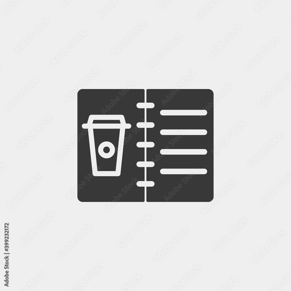 Coffee menu icon. Vector Illustration Coffee menu icon. Vector Illustration