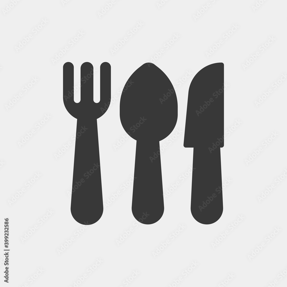 Fork, spoon and knife icon isolated on background. Restaurant symbol modern, simple, vector, icon for website design, mobile app, ui. Vector Illustration Fork, spoon and knife icon isolated on background. Restaurant symbol modern, simple, vector, icon for website design, mobile app, ui. Vector Illustration