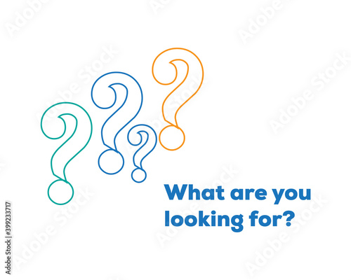 Question mark vector in illustration