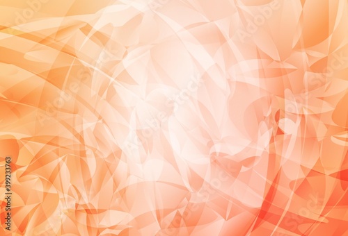 Light Orange vector template with chaotic shapes.