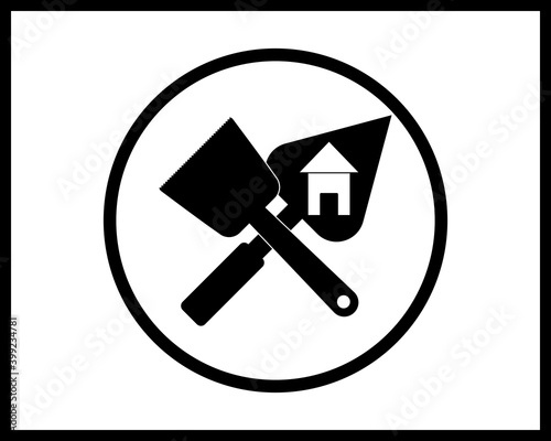 trowel and brush icon