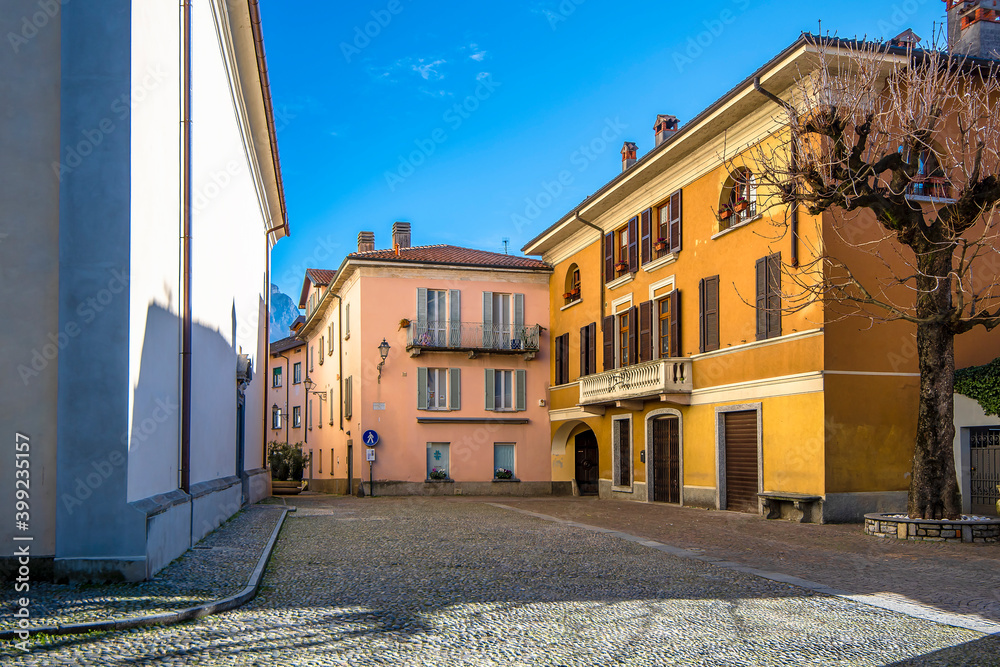 Mandello del Lario street view in Italy