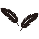 Feather set, icon vector illustration sign