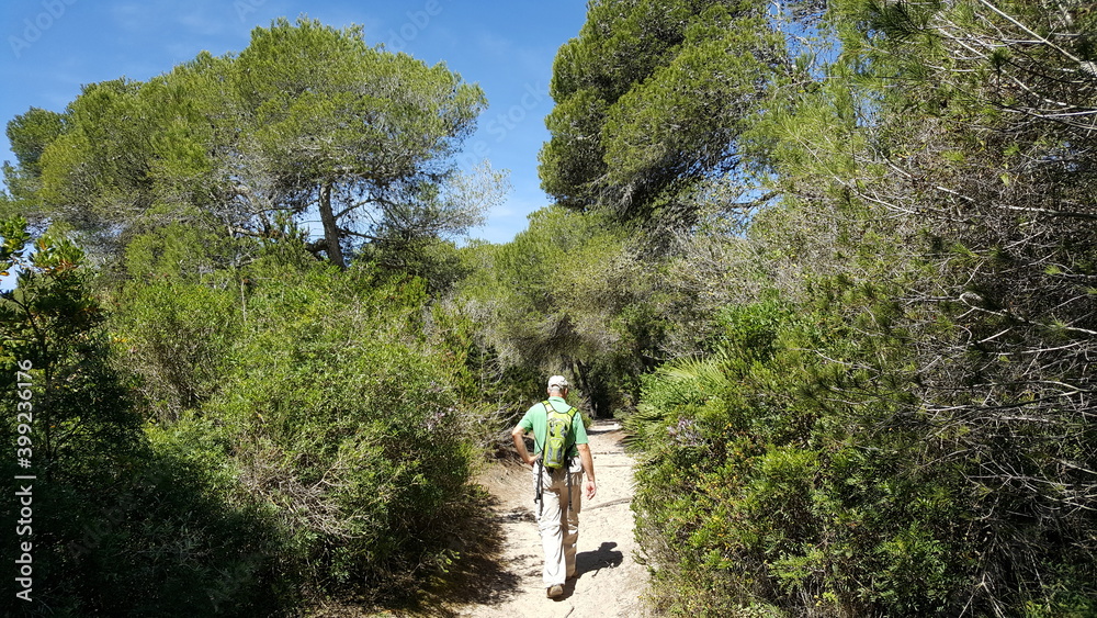 Wandern im Dünengebiet Platja Cala Agulla, Mallorca