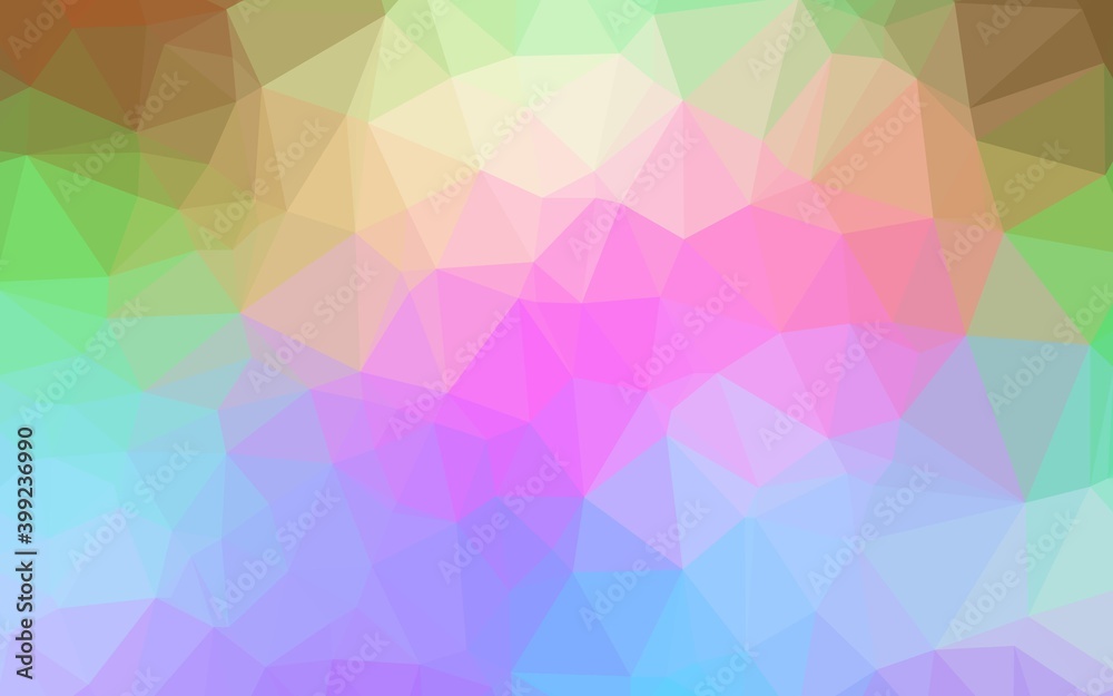 Fototapeta premium Light Multicolor, Rainbow vector abstract polygonal layout.