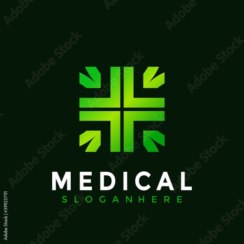 Medical Plus Modern Logo Design Vector Illustration