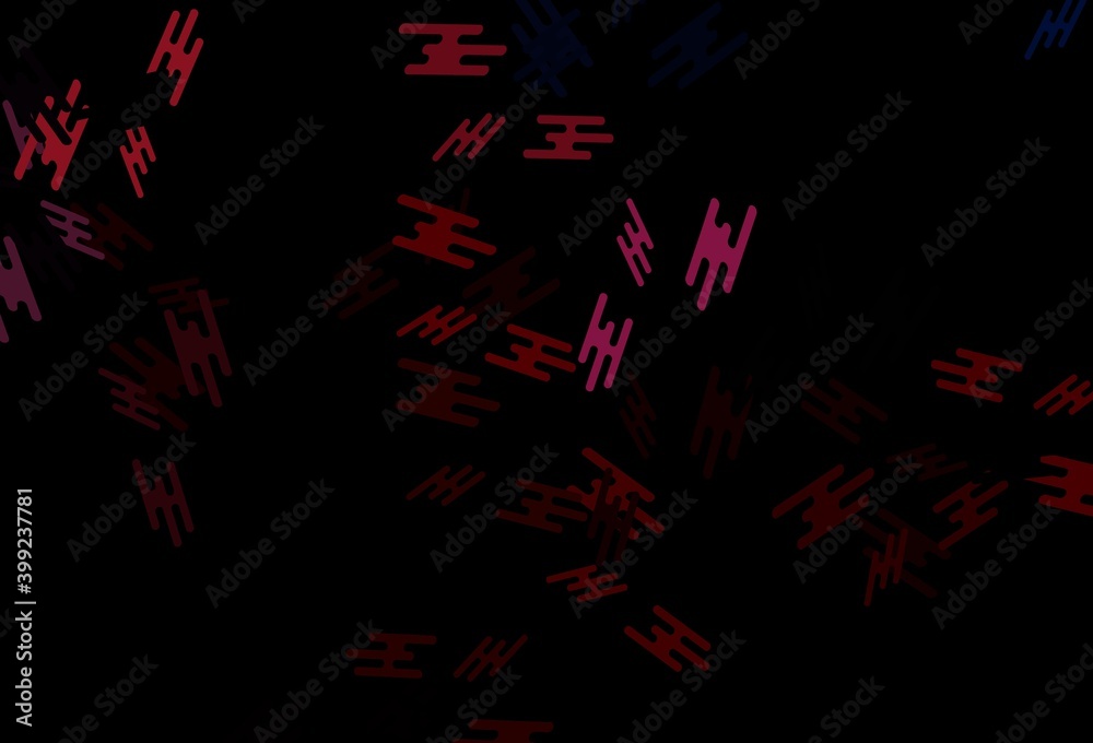 Dark Blue, Red vector backdrop with long lines.