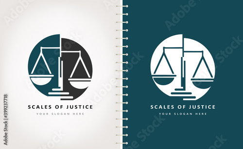 Scales of justice logo vector design
