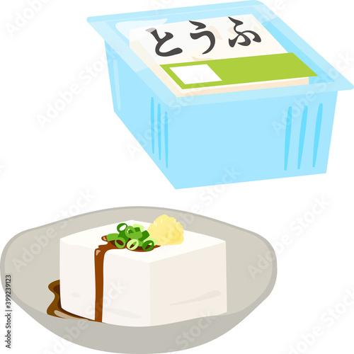 パック入りの豆腐と冷奴