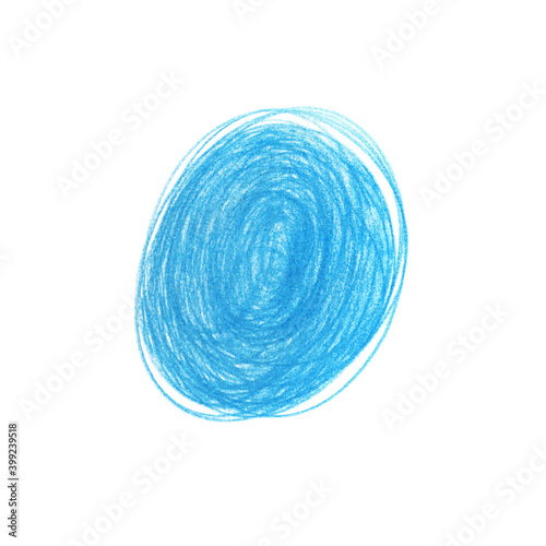 Hand drawn abstract color pencil isolated scribble.