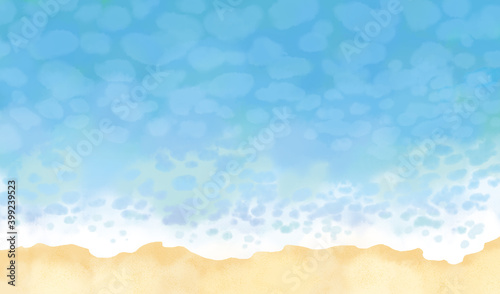 波打ち際の海のイメージイラスト