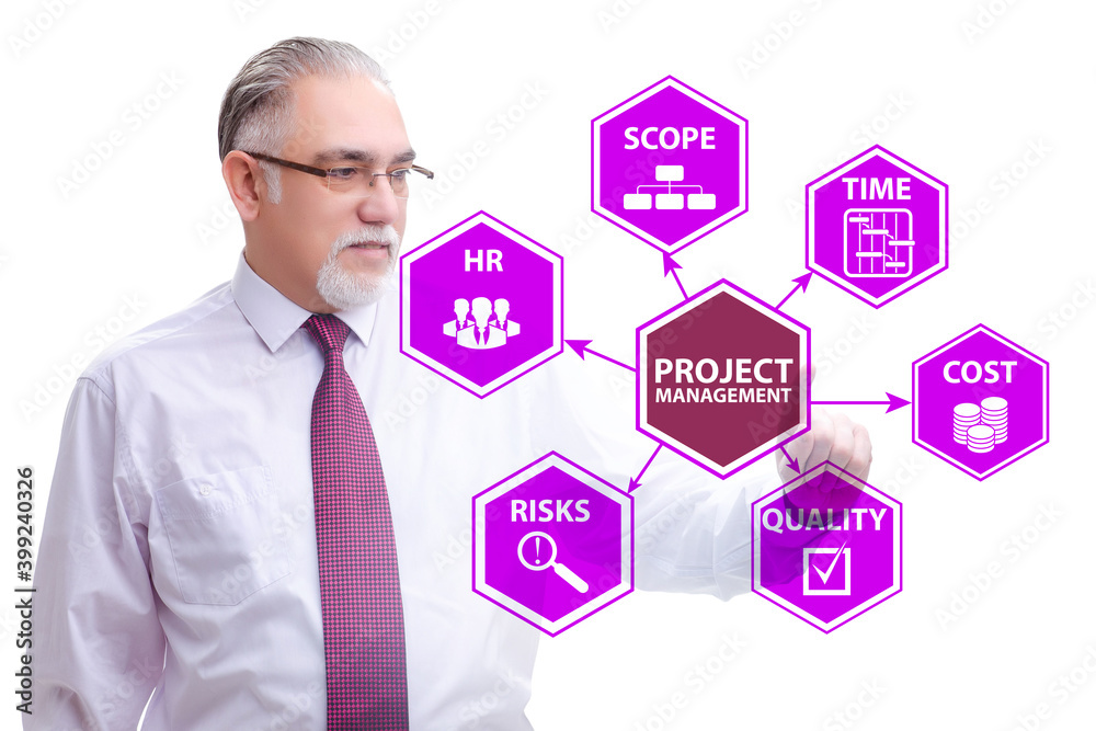Concept of project management with business people Concept of project management with business people
