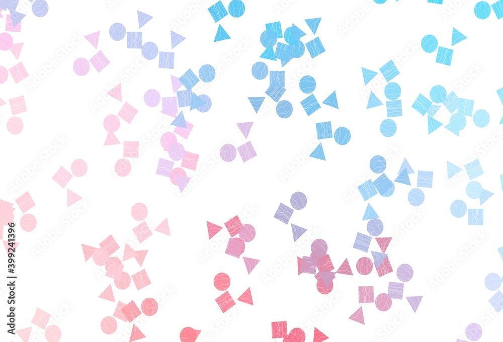 Light Blue, Red vector cover in polygonal style with circles. Light Blue, Red vector cover in polygonal style with circles.