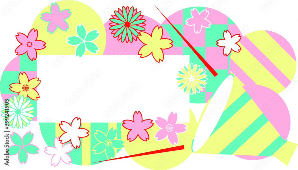 SPRING SALE　桜と花のイラスト