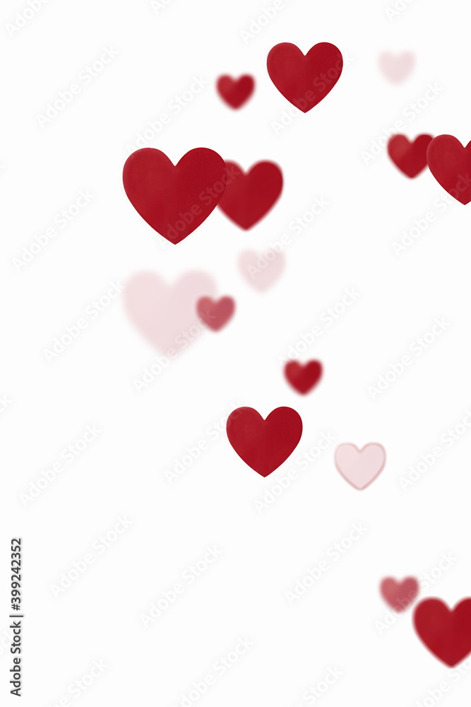 Hearts collage isolated om white background