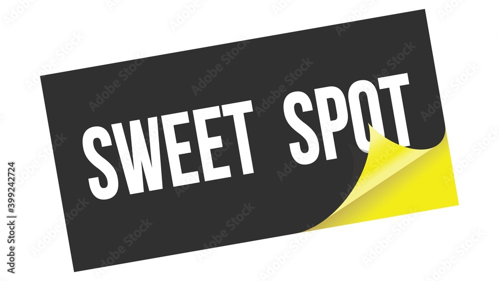 SWEET SPOT text on black yellow sticker stamp. SWEET SPOT text on black yellow sticker stamp.