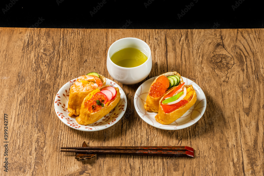 いなり寿司 Sushi in fried tofu japanese food いなり寿司 Sushi in fried tofu japanese food