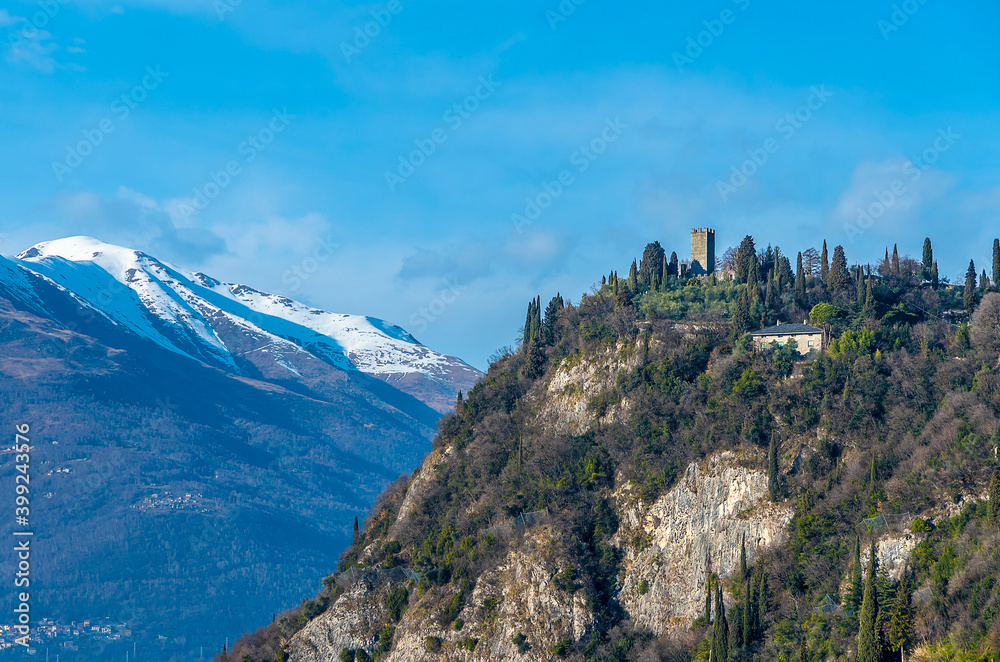 Varenna Castle view near Como Lake of Italy