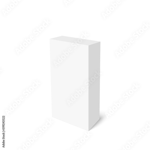 Realistic blank cardboard packaging box mock up. Vector isolated illustration on white background. © sumkinn