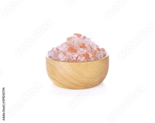 Himalayan Pink Salt isolated on white