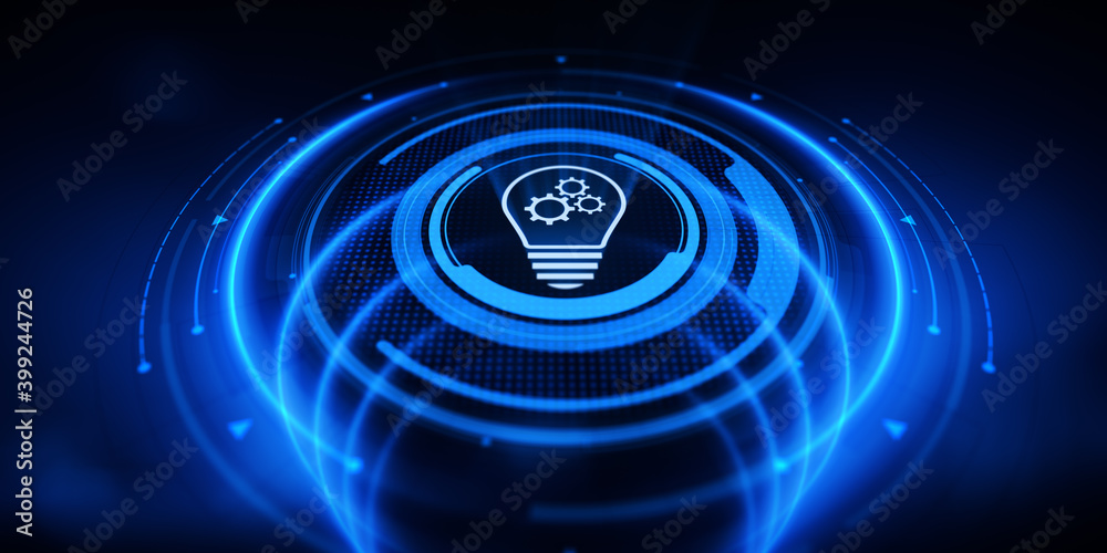 Business Innovation technology concept. Virtual button on screen. Business Innovation technology concept. Virtual button on screen.